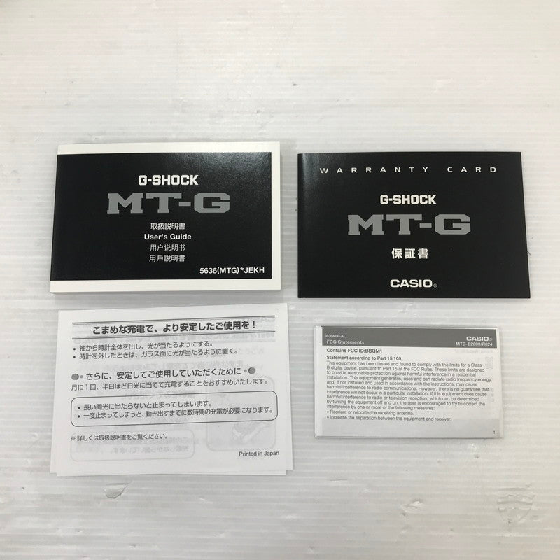 【中古品】【メンズ】 G-SHOCK ジーショック MTG-B2000 SERIES MTG-B2000BD-1A4JF MTG タフソーラー 腕時計 196-251206-na-06-tag カラー：ブラック 万代Net店