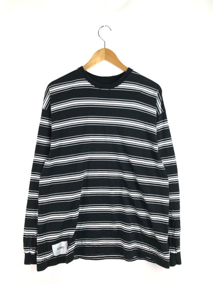 【中古品】【メンズ】 WTAPS ダブルタップス 22AW BDY 01 L/S COTTON. TEXTILE 222ATDT-CSM13 ロングスリーブ コットン テキスタイル Tシャツ トップス 142-251128-rt-22-tag サイズ：2 カラー：ブラック/ホワイト 万代Net店