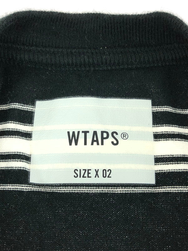 【中古品】【メンズ】 WTAPS ダブルタップス 22AW BDY 01 L/S COTTON. TEXTILE 222ATDT-CSM13 ロングスリーブ コットン テキスタイル Tシャツ トップス 142-251128-rt-22-tag サイズ：2 カラー：ブラック/ホワイト 万代Net店