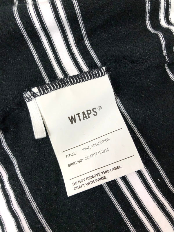 【中古品】【メンズ】 WTAPS ダブルタップス 22AW BDY 01 L/S COTTON. TEXTILE 222ATDT-CSM13 ロングスリーブ コットン テキスタイル Tシャツ トップス 142-251128-rt-22-tag サイズ：2 カラー：ブラック/ホワイト 万代Net店