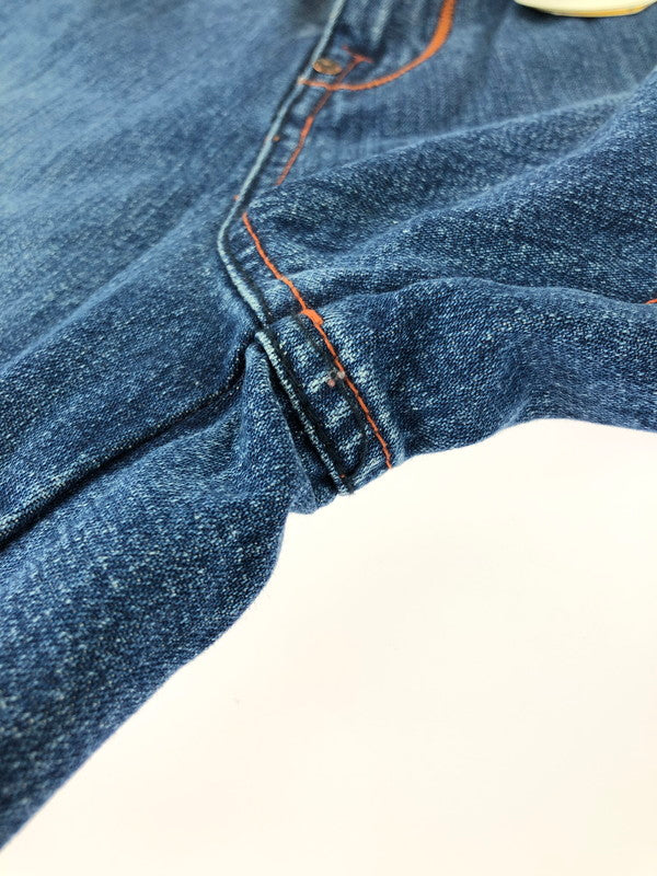 【中古品】【メンズ】 akademiks アカデミクス HONEYCOMB PATCHWORK DENIM PANTS ハニカム柄 パッチワーク デニムパンツ 157-251127-rt-17-tag サイズ：32 カラー：ブルー 万代Net店