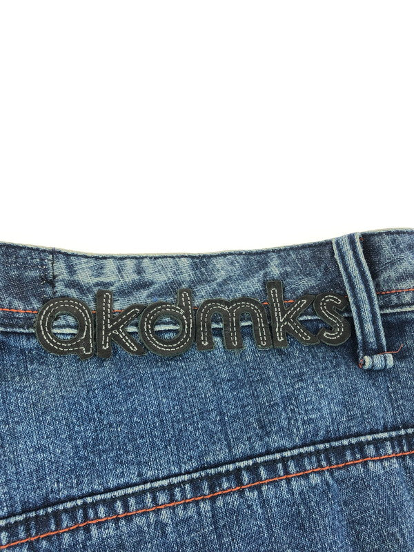 【中古品】【メンズ】 akademiks アカデミクス HONEYCOMB PATCHWORK DENIM PANTS ハニカム柄 パッチワーク デニムパンツ 157-251127-rt-17-tag サイズ：32 カラー：ブルー 万代Net店