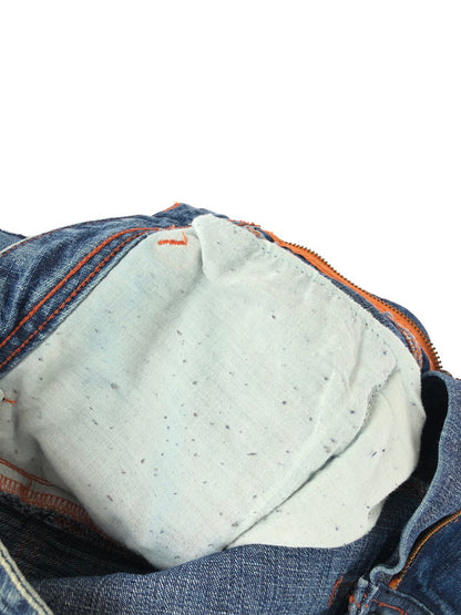 【中古品】【メンズ】 akademiks アカデミクス HONEYCOMB PATCHWORK DENIM PANTS ハニカム柄 パッチワーク デニムパンツ 157-251127-rt-17-tag サイズ：32 カラー：ブルー 万代Net店