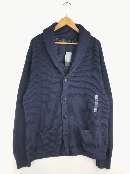 【中古美品】【メンズ】 POLO RALPH LAUREN ポロ・ラルフローレン SHAWL COLLAR KNIT CARDIGAN ショールカラーニットカーディガン 147-251129-rt-09-tag サイズ：XXL カラー：ネイビー 万代Net店