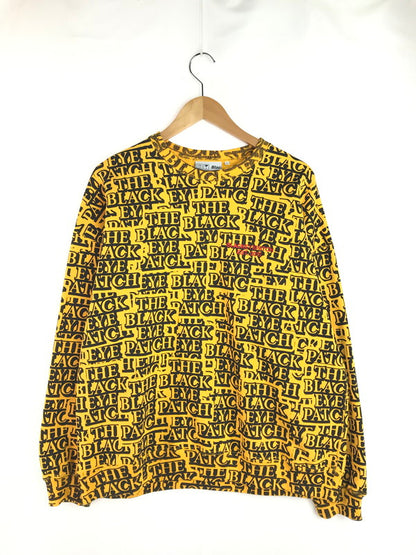 【中古美品】【メンズ】 BLACK EYE PATCH ブラック アイ パッチ 20AW STICKER COVERED CREW SWEAT ステッカー カバード クルーネック スウェット トレーナー トップス 142-251128-rt-12-tag サイズ：XL カラー：イエロー 万代Net店