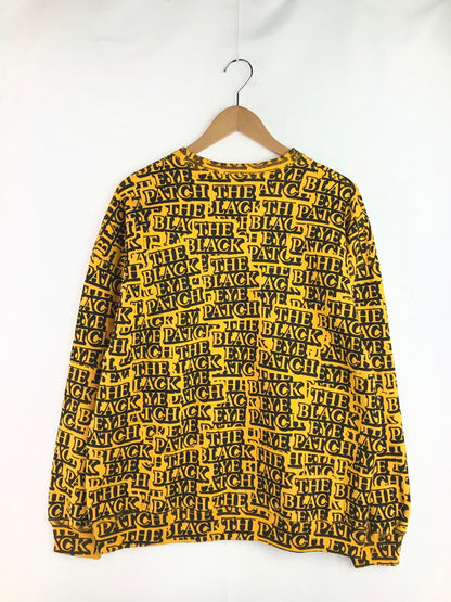 【中古美品】【メンズ】 BLACK EYE PATCH ブラック アイ パッチ 20AW STICKER COVERED CREW SWEAT ステッカー カバード クルーネック スウェット トレーナー トップス 142-251128-rt-12-tag サイズ：XL カラー：イエロー 万代Net店