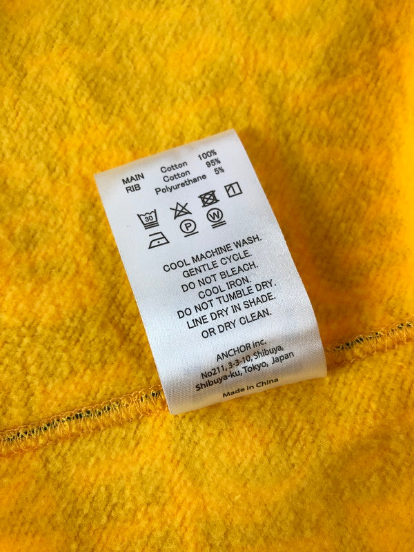 【中古美品】【メンズ】 BLACK EYE PATCH ブラック アイ パッチ 20AW STICKER COVERED CREW SWEAT ステッカー カバード クルーネック スウェット トレーナー トップス 142-251128-rt-12-tag サイズ：XL カラー：イエロー 万代Net店