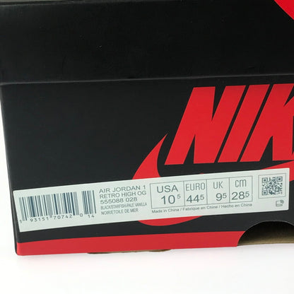 【中古美品】【メンズ】 NIKE ナイキ AIR JORDAN 1 HIGH 555088-028 エアジョーダン 1 ハイ スニーカー 靴 160-251201-na-04-tag サイズ：28.5cm US 10.5 カラー：BLACK/STARFISH-PALE 万代Net店