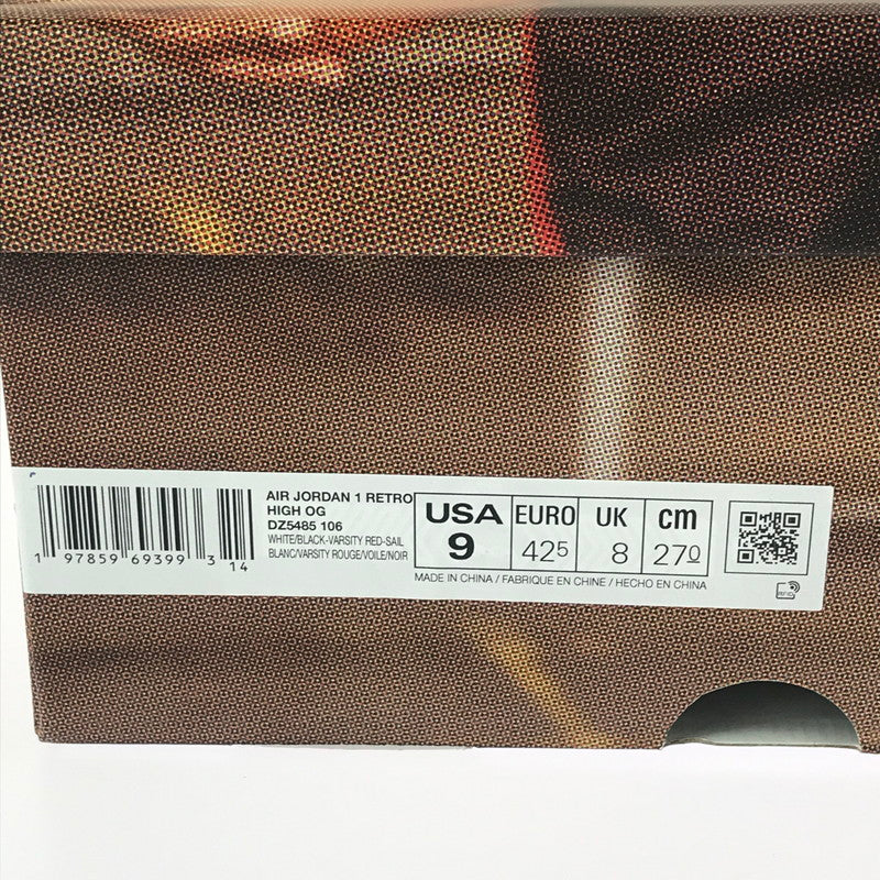 【中古品】【メンズ】 NIKE ナイキ AIR JORDAN 1 RETRO HIGH OG DZ5485-106 エアジョーダン 1 レトロ ハイ スニーカー 靴 160-251201-na-03-tag サイズ：27cm US 9 カラー：WHITE/BLACK-VARSITY RED-SAIL 万代Net店