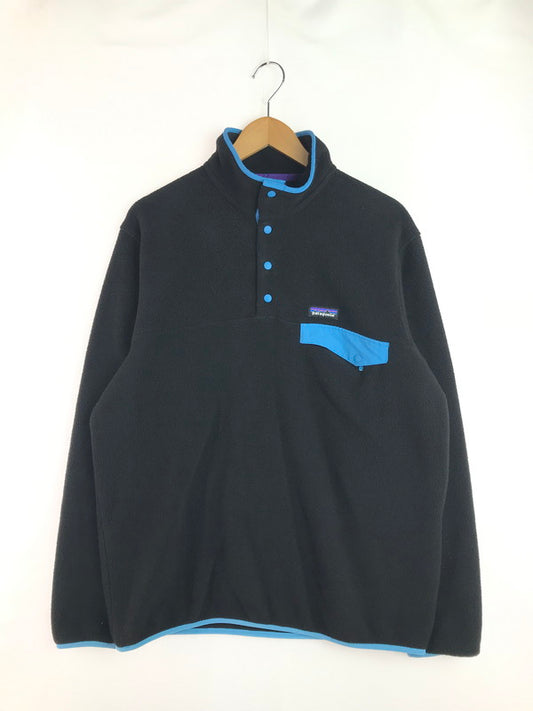 【中古品】【メンズ】 patagonia パタゴニア LIGHTWEIGHT SYNCHILLA SNAP T BLACK 25551FA22 ライトウェイト シンチラ スナップ プルオーバー トップス 144-251128-rt-15-tag サイズ：L カラー：ブラック/ブルー 万代Net店