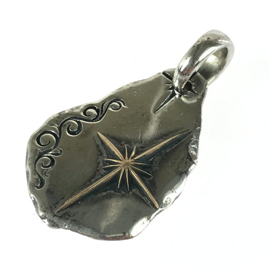 【中古品】【メンズ】 SAAD サード SV925 タタキ SUN SYMBOL ARABESQUE TOP タタキ サンシンボル アラベスク ペンダント トップ アクセサリー 191-251205-na-05-tag カラー：シルバー 万代Net店