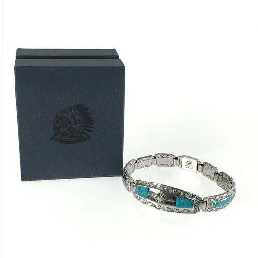 【中古品】【メンズ】 SAAD サード SV925 SUN SYMBOL TURQUOISE BANGLE BRPR-1 サンシンボル ターコイズ バングル ブレスレット アクセサリー 191-251205-na-06-tag カラー：シルバー/ブルー 万代Net店
