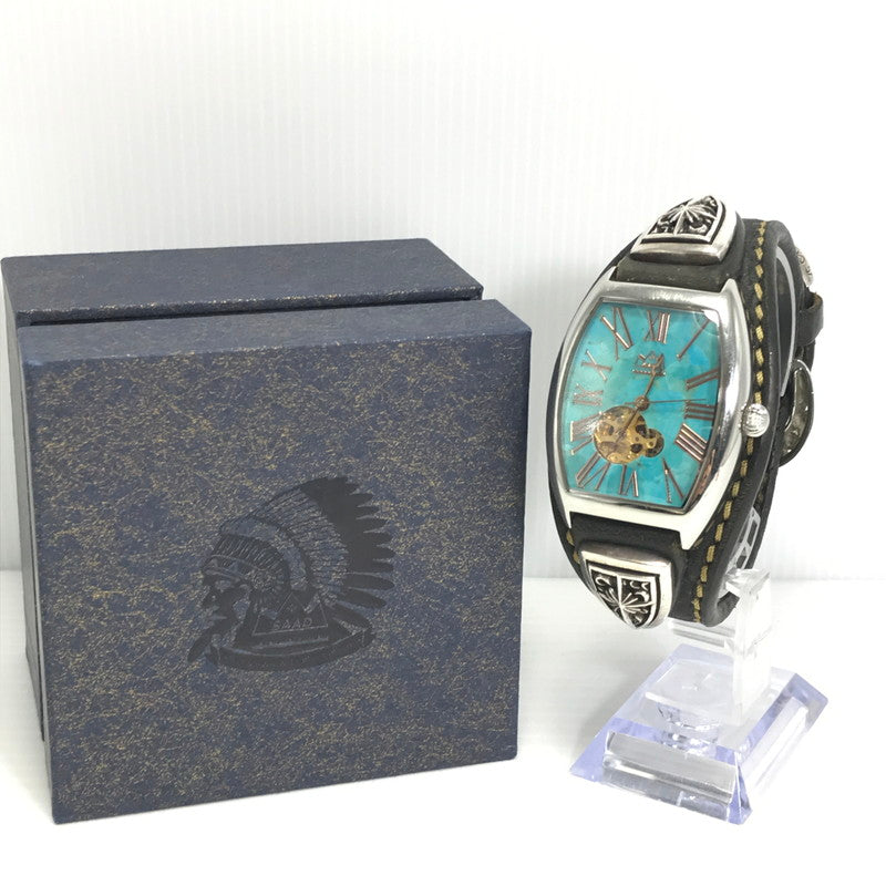 【中古品】【メンズ】 SAAD サード OPEN HEART TURQUOISE AUTOMATTIC オープン ハート ターコイズ オートマチック 腕時計 197-251205-na-07-tag カラー：ブラック 万代Net店