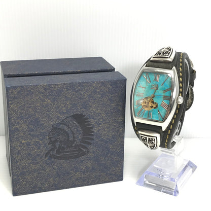 【中古品】【メンズ】 SAAD サード OPEN HEART TURQUOISE AUTOMATTIC オープン ハート ターコイズ オートマチック 腕時計 197-251205-na-07-tag カラー：ブラック 万代Net店