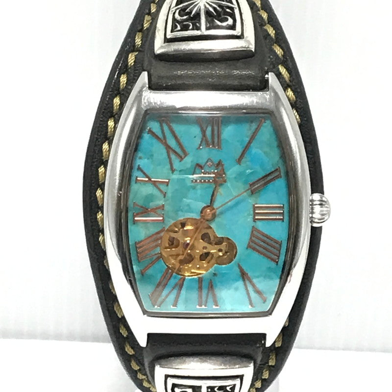 【中古品】【メンズ】 SAAD サード OPEN HEART TURQUOISE AUTOMATTIC オープン ハート ターコイズ オートマチック 腕時計 197-251205-na-07-tag カラー：ブラック 万代Net店