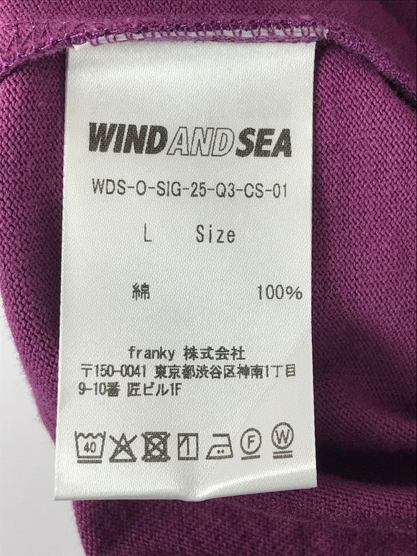 【中古美品】【メンズ】 WDS-O-SIG-25-Q3-CS-01 LOGO L/S TEE ロゴ ロングスリーブ Tシャツ トップス 142-251129-rt-14-tag サイズ：L カラー：パープル 万代Net店