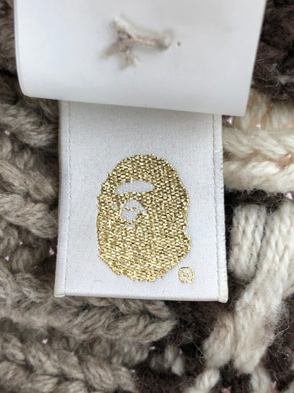 【現状渡し品】【メンズ】 BAPE COWICHAN KNIT CARDIGAN 001KN0301001X ベイプ カウチン ニット カーディガン 142-251202-na-04-tag サイズ：M カラー：ベージュ 万代Net店