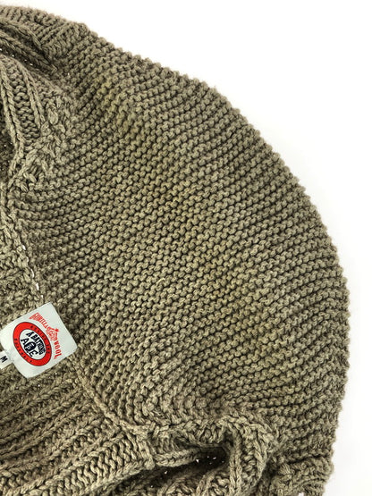 【現状渡し品】【メンズ】 BAPE COWICHAN KNIT CARDIGAN 001KN0301001X ベイプ カウチン ニット カーディガン 142-251202-na-04-tag サイズ：M カラー：ベージュ 万代Net店