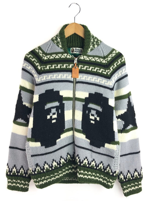 【現状渡し品】【メンズ】 BAPE COWICHAN KNIT JACKET 001KN9601602 ベイプ カウチン ニット ジャケット アウター 142-251202-na-05-tag サイズ：M カラー：マルチカラー 万代Net店