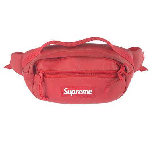 【中古品】【メンズ】 Supreme シュプリーム 23AW LEATHER WAIST BAG RED 23年秋冬 レザー ウエスト バッグ カバン 188-251210-rt-20-tag カラー：レッド 万代Net店