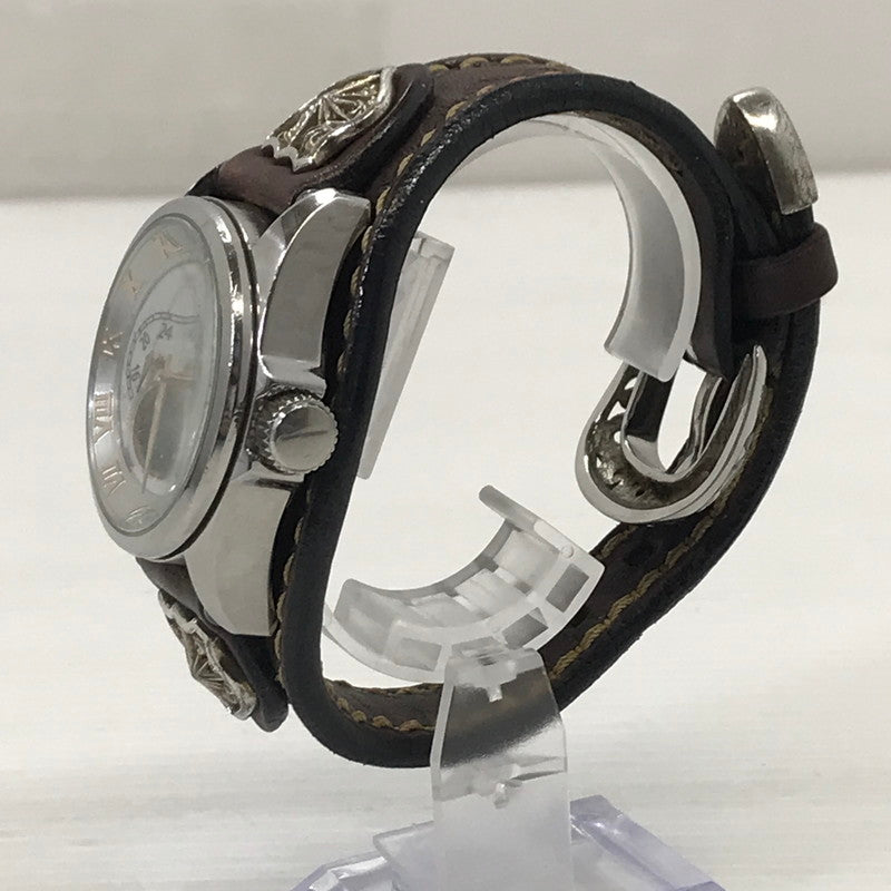 【中古品】【メンズ】 SAAD サード ホワイトハウライト文字盤 オートマチック 腕時計 197-251206-na-09-tag カラー：ブラウン 万代Net店