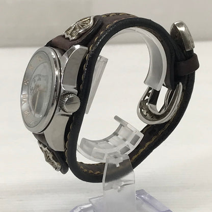 【中古品】【メンズ】 SAAD サード ホワイトハウライト文字盤 オートマチック 腕時計 197-251206-na-09-tag カラー：ブラウン 万代Net店