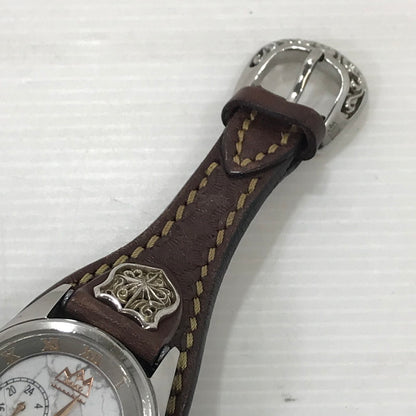 【中古品】【メンズ】 SAAD サード ホワイトハウライト文字盤 オートマチック 腕時計 197-251206-na-09-tag カラー：ブラウン 万代Net店