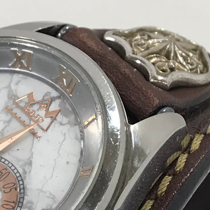 【中古品】【メンズ】 SAAD サード ホワイトハウライト文字盤 オートマチック 腕時計 197-251206-na-09-tag カラー：ブラウン 万代Net店