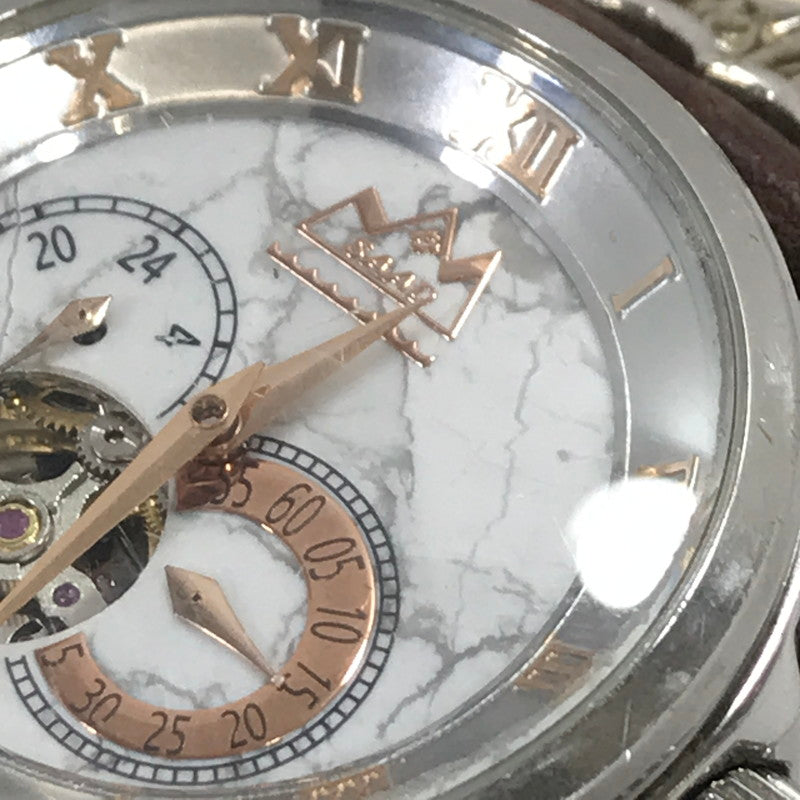 【中古品】【メンズ】 SAAD サード ホワイトハウライト文字盤 オートマチック 腕時計 197-251206-na-09-tag カラー：ブラウン 万代Net店