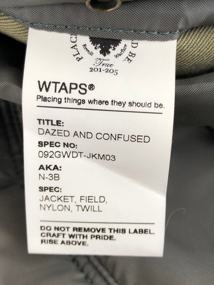 【中古品】【メンズ】 WTAPS ダブルタップス 09AW N-3B JACKET FIELD NYLON TWILL 092GWDT-JKM03 フライトジャケット アウター 142-251202-na-08-tag サイズ：M カラー：カーキ 万代Net店