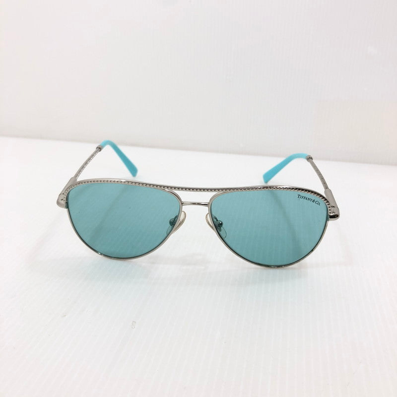 【中古品】【メンズ】 TIFFANY&Co. ティファニー ティアドロップ サングラス TF3062 アイウェア アクセサリー 203-251205-na-16-tag サイズ：57□13 140 カラー：シルバー/ブルー 万代Net店