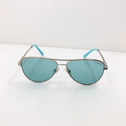【中古品】【メンズ】 TIFFANY&Co. ティファニー ティアドロップ サングラス TF3062 アイウェア アクセサリー 203-251205-na-16-tag サイズ：57□13 140 カラー：シルバー/ブルー 万代Net店