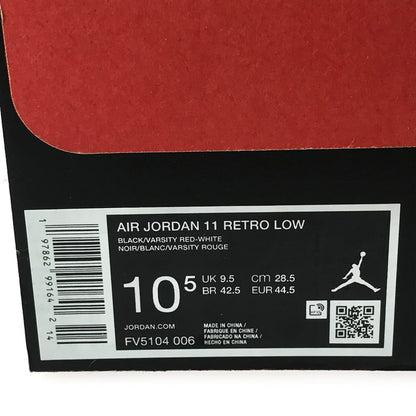 【中古美品】【メンズ】 NIKE ナイキ AIR JORDAN 11 RETRO LOW FV5104-006 エアジョーダン 11 レトロ ロー スニーカー 靴 160-251201-na-07-tag サイズ：28.5cm US 10.5 カラー：BLACK/VARSITY RED/WHITE 万代Net店