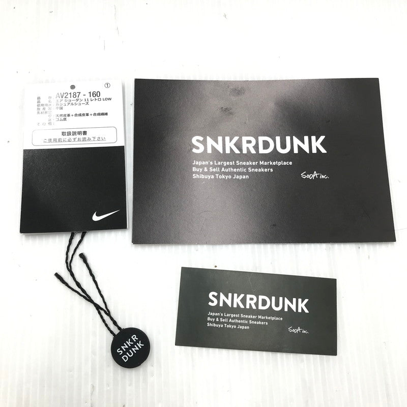 【中古品】【メンズ】 NIKE ナイキ AIR JORDAN 11 LOW GYM RED AV2187-160 エアジョーダン11 ロー スニーカー 靴 160-251205-rt-06-tag サイズ：29cm US11 カラー：WHITE/UNIVERSITY RED 万代Net店