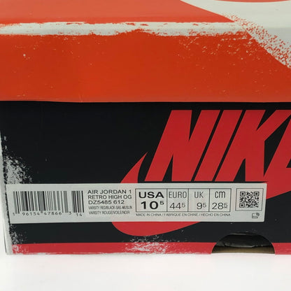 【中古品】【メンズ】 NIKE ナイキ AIR JORDAN 1 HIGH OG DZ5485-612 エアジョーダン ハイ スニーカー 靴 160-251201-na-13-tag サイズ：28.5cm US 10.5 カラー：VARSITY RED/BLACK-SAIL-MUSLIN 万代Net店