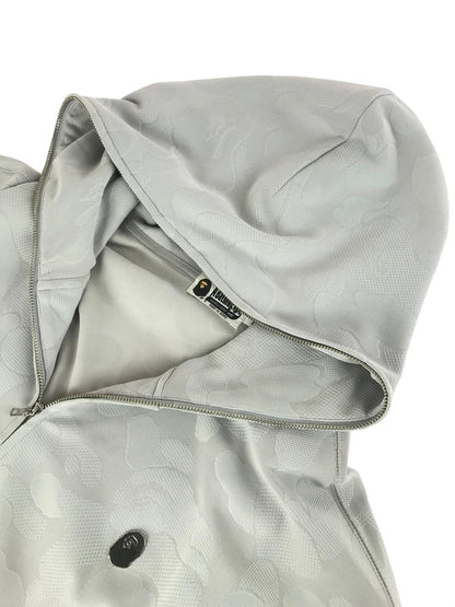 【中古品】【メンズ】 A BATHING APE アベイシングエイプ CAMO JACQUARD ZIP HOODIE 001ZPL301302M カモフラ ジャガード ジップ フーディー パーカー トップス 142-251130-rt-16-tag サイズ：XL カラー：グレー 万代Net店