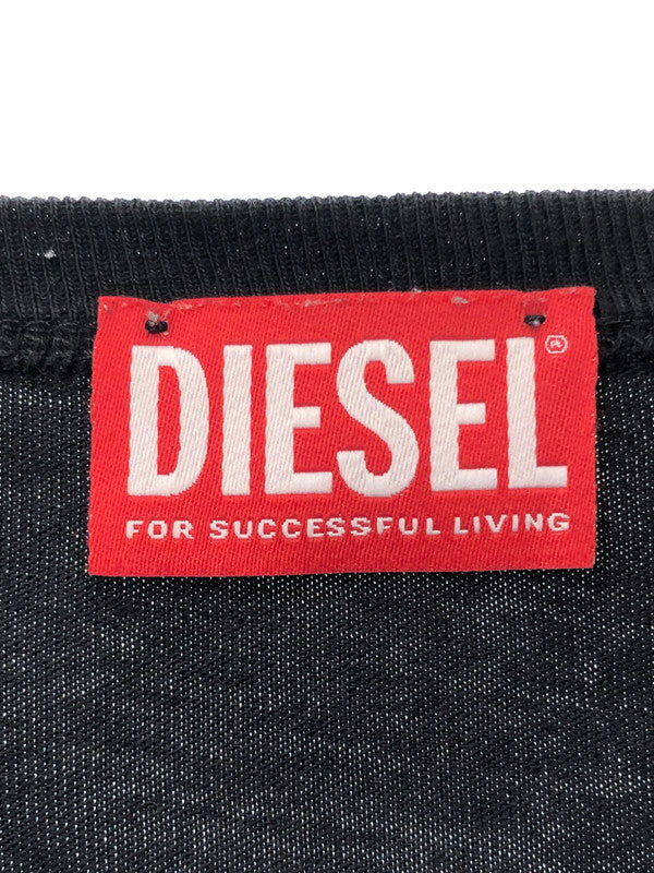 【中古品】【メンズ】 DIESEL ディーゼル T-ADJUST-OD A17880 ワンポイント ロゴ ショートスリーブTシャツ トップス 141-260627-rt-01-tagh サイズ：XL カラー：ブラック 万代Net店