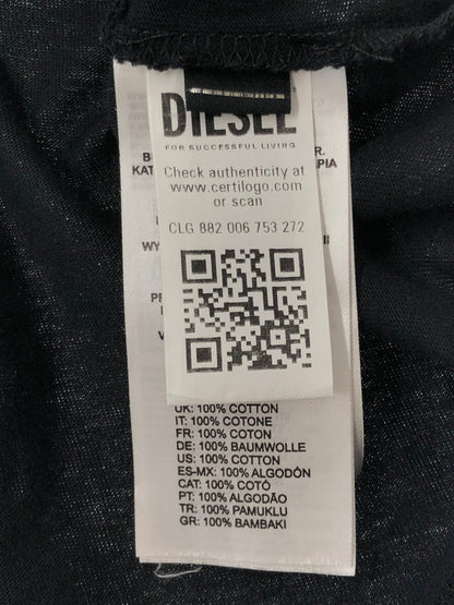 【中古品】【メンズ】 DIESEL ディーゼル T-ADJUST-OD A17880 ワンポイント ロゴ ショートスリーブTシャツ トップス 141-260627-rt-01-tagh サイズ：XL カラー：ブラック 万代Net店