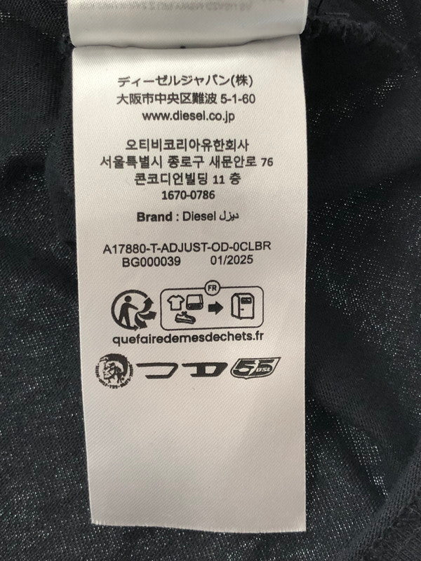 【中古品】【メンズ】 DIESEL ディーゼル T-ADJUST-OD A17880 ワンポイント ロゴ ショートスリーブTシャツ トップス 141-260627-rt-01-tagh サイズ：XL カラー：ブラック 万代Net店