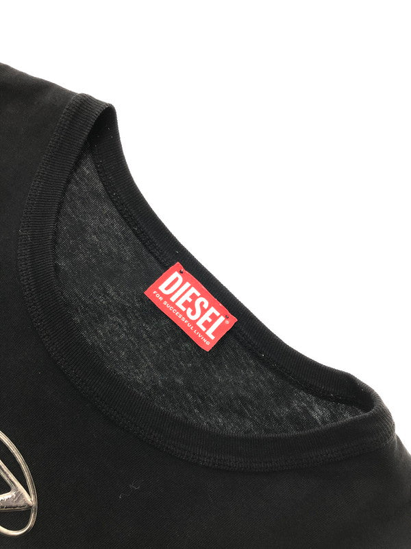 【中古品】【メンズ】 DIESEL ディーゼル T-ADJUST-OD A17880 ワンポイント ロゴ ショートスリーブTシャツ トップス 141-260627-rt-01-tagh サイズ：XL カラー：ブラック 万代Net店