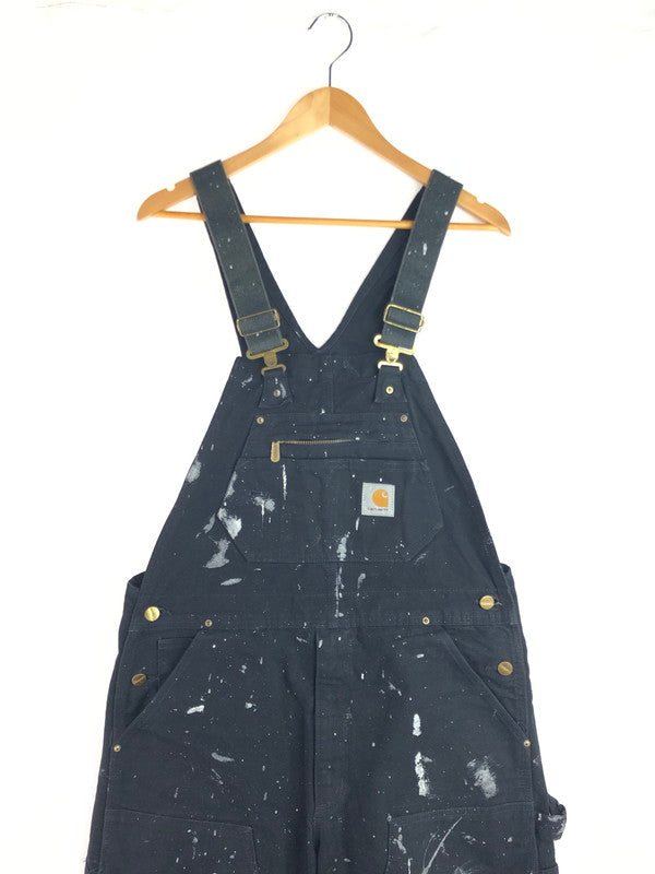 【中古品】【メンズ】 00’S PAINT DOUBLE KNEE DUCK OVERALLS R19 BLK 00年代 ペイント ダブル ニー ダック オーバーオール 157-251202-na-02-tag サイズ：32×30 カラー：ブラック 万代Net店