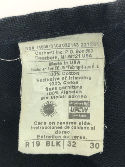 【中古品】【メンズ】 00’S PAINT DOUBLE KNEE DUCK OVERALLS R19 BLK 00年代 ペイント ダブル ニー ダック オーバーオール 157-251202-na-02-tag サイズ：32×30 カラー：ブラック 万代Net店