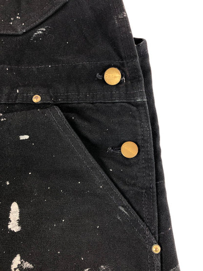 【中古品】【メンズ】 00’S PAINT DOUBLE KNEE DUCK OVERALLS R19 BLK 00年代 ペイント ダブル ニー ダック オーバーオール 157-251202-na-02-tag サイズ：32×30 カラー：ブラック 万代Net店