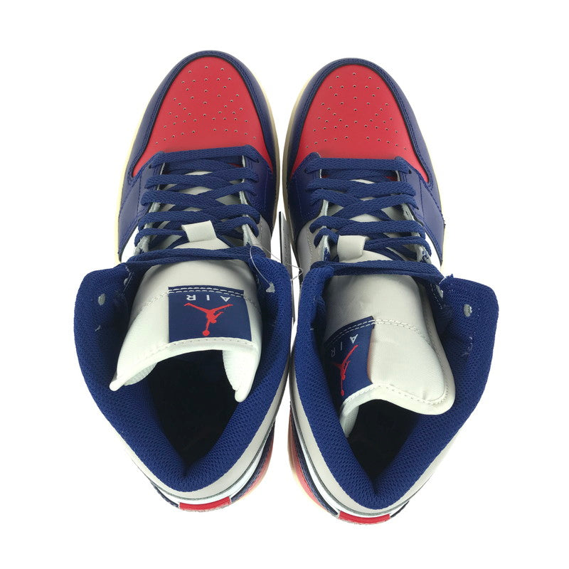 【中古美品】【メンズ】 NIKE ナイキ AIR JORDAN 1 MID RARE AIR DQ8426-102 エアジョーダン 1 ミッド レア エアー スニーカー 靴 160-251201-na-01-tag サイズ：28cm US 10 カラー：WHITE/UNIVERSITY RED/NEUTRAL GREY/DEEP ROYAL BLUE 万代Net店