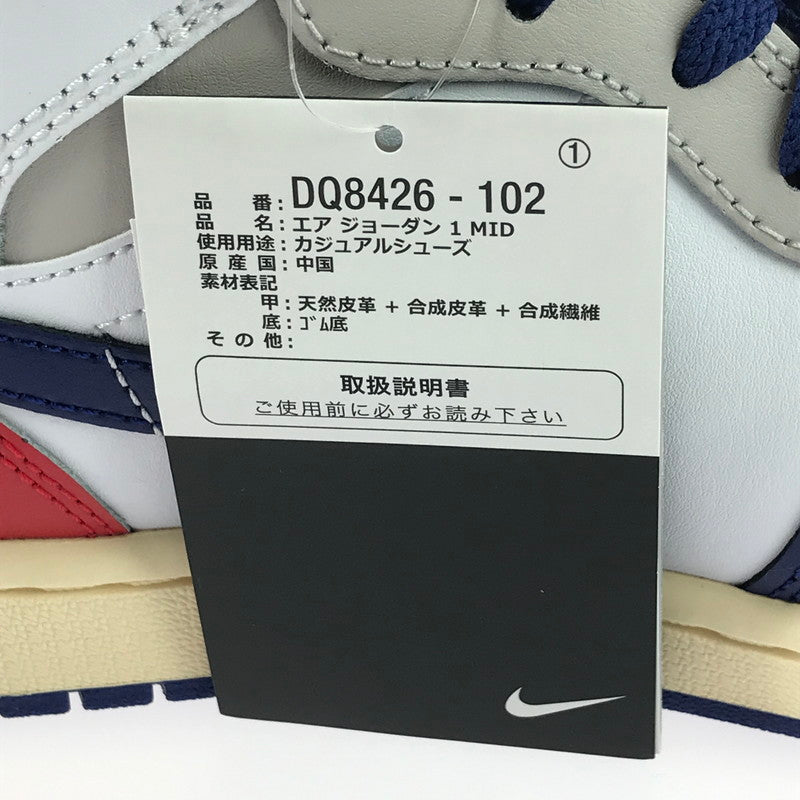 【中古美品】【メンズ】 NIKE ナイキ AIR JORDAN 1 MID RARE AIR DQ8426-102 エアジョーダン 1 ミッド レア エアー スニーカー 靴 160-251201-na-01-tag サイズ：28cm US 10 カラー：WHITE/UNIVERSITY RED/NEUTRAL GREY/DEEP ROYAL BLUE 万代Net店