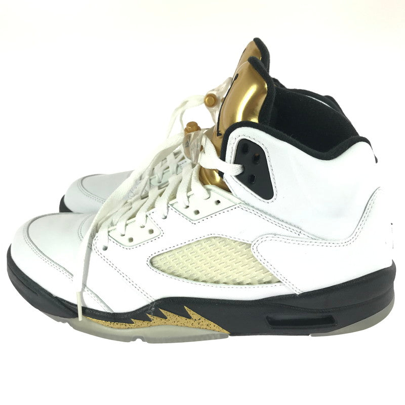 【中古品】【メンズ】 NIKE ナイキ AIR JORDAN 5 RETRO 136027-133 エアジョーダン 5 レトロ スニーカー 靴 160-251201-na-05-tag サイズ：29cm US 11 カラー：WHITE/BLACK-METALLIC GOLD COIN 万代Net店