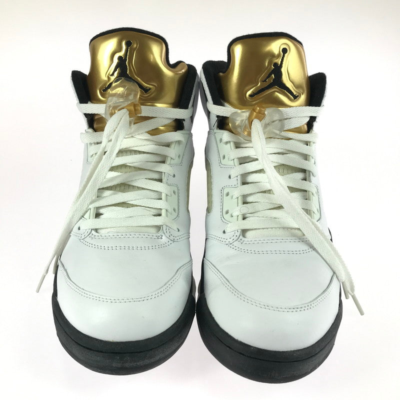 【中古品】【メンズ】 NIKE ナイキ AIR JORDAN 5 RETRO 136027-133 エアジョーダン 5 レトロ スニーカー 靴 160-251201-na-05-tag サイズ：29cm US 11 カラー：WHITE/BLACK-METALLIC GOLD COIN 万代Net店