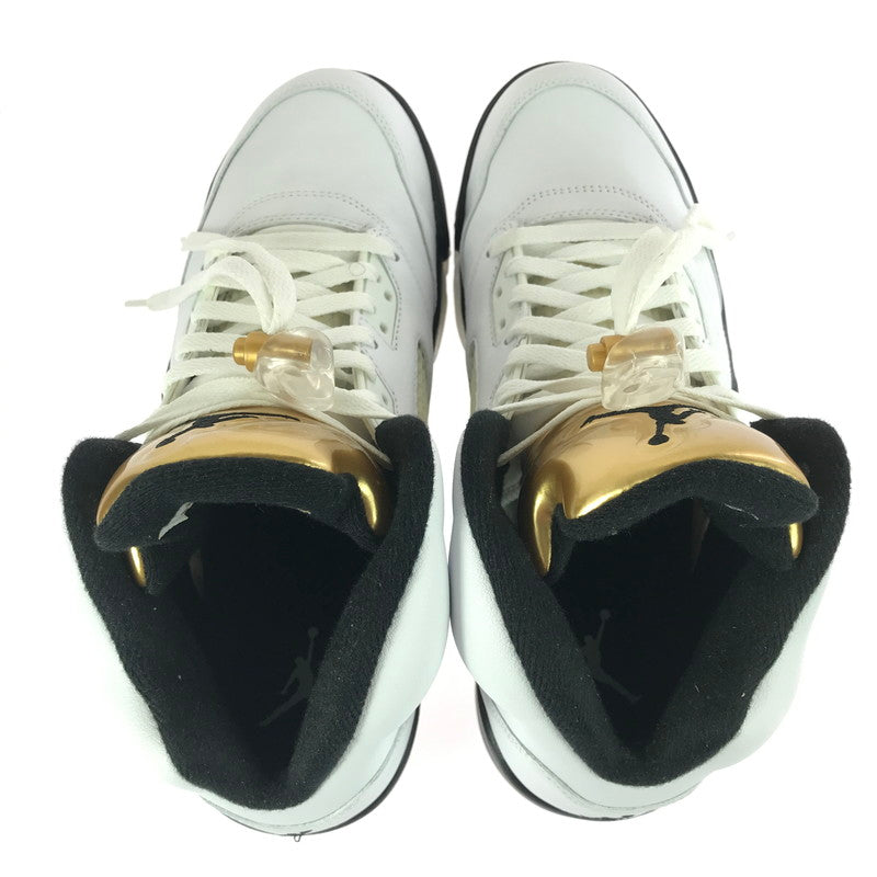 【中古品】【メンズ】 NIKE ナイキ AIR JORDAN 5 RETRO 136027-133 エアジョーダン 5 レトロ スニーカー 靴 160-251201-na-05-tag サイズ：29cm US 11 カラー：WHITE/BLACK-METALLIC GOLD COIN 万代Net店