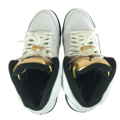 【中古品】【メンズ】 NIKE ナイキ AIR JORDAN 5 RETRO 136027-133 エアジョーダン 5 レトロ スニーカー 靴 160-251201-na-05-tag サイズ：29cm US 11 カラー：WHITE/BLACK-METALLIC GOLD COIN 万代Net店