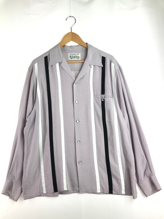 【中古品】【メンズ】 WACKO MARIA ワコマリア SWITCHING OPEN COLLAR SHIRT PURPLE スイッチング オープンカラー シャツ 開襟シャツ トップス 142-251203-rt-17-tag サイズ：XL カラー：パープル 万代Net店